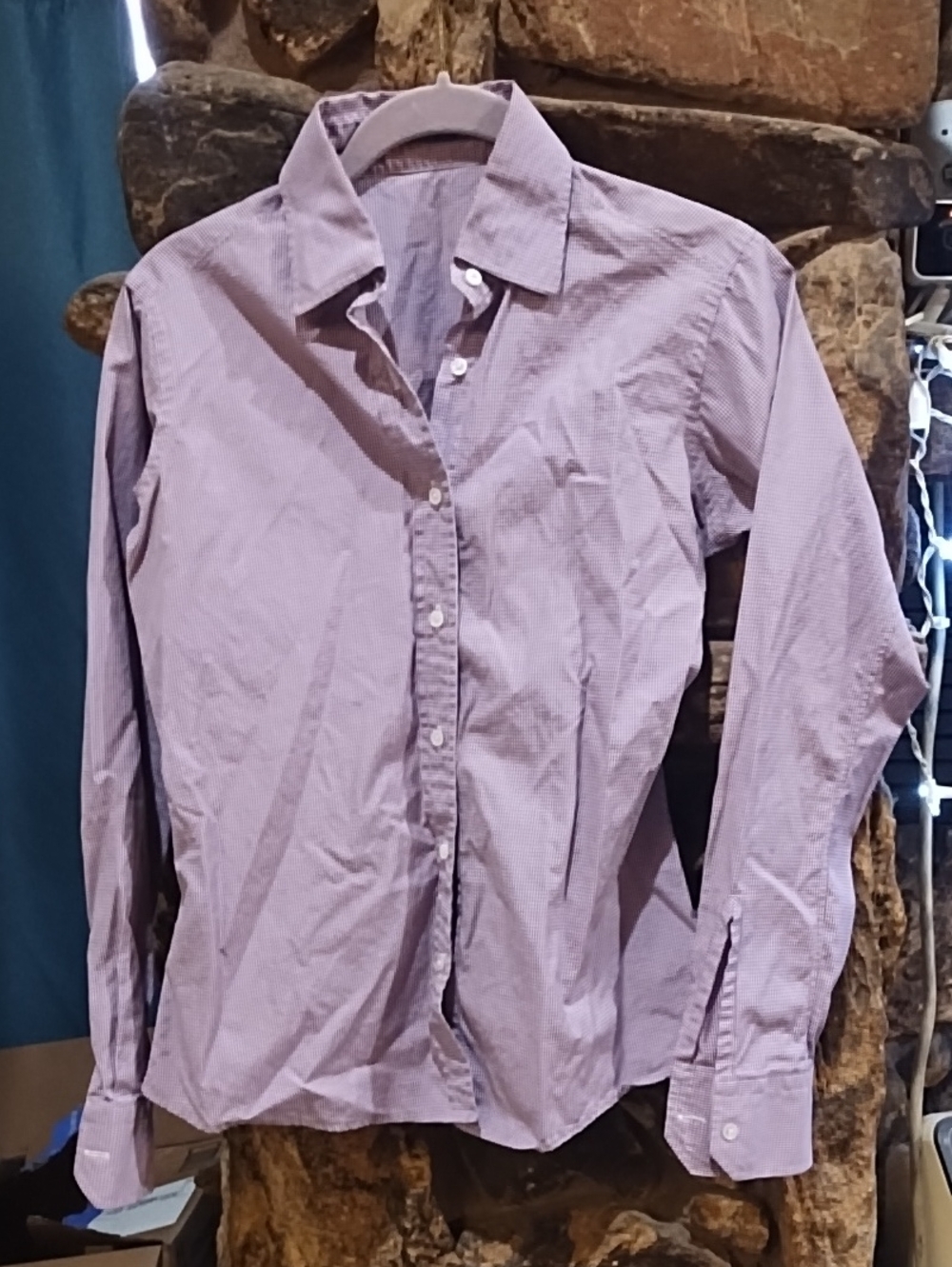 Seize Our Vingt Classic Long-Sleeve Button-Down Shirt in Light Purple